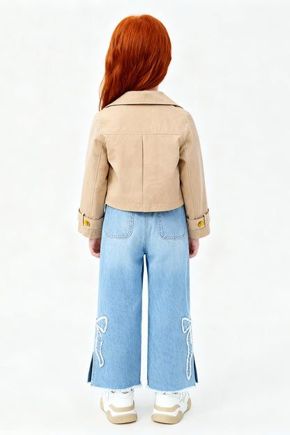 Girl Beige Trench