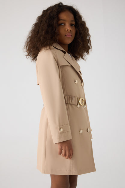 Girl Beige Trench