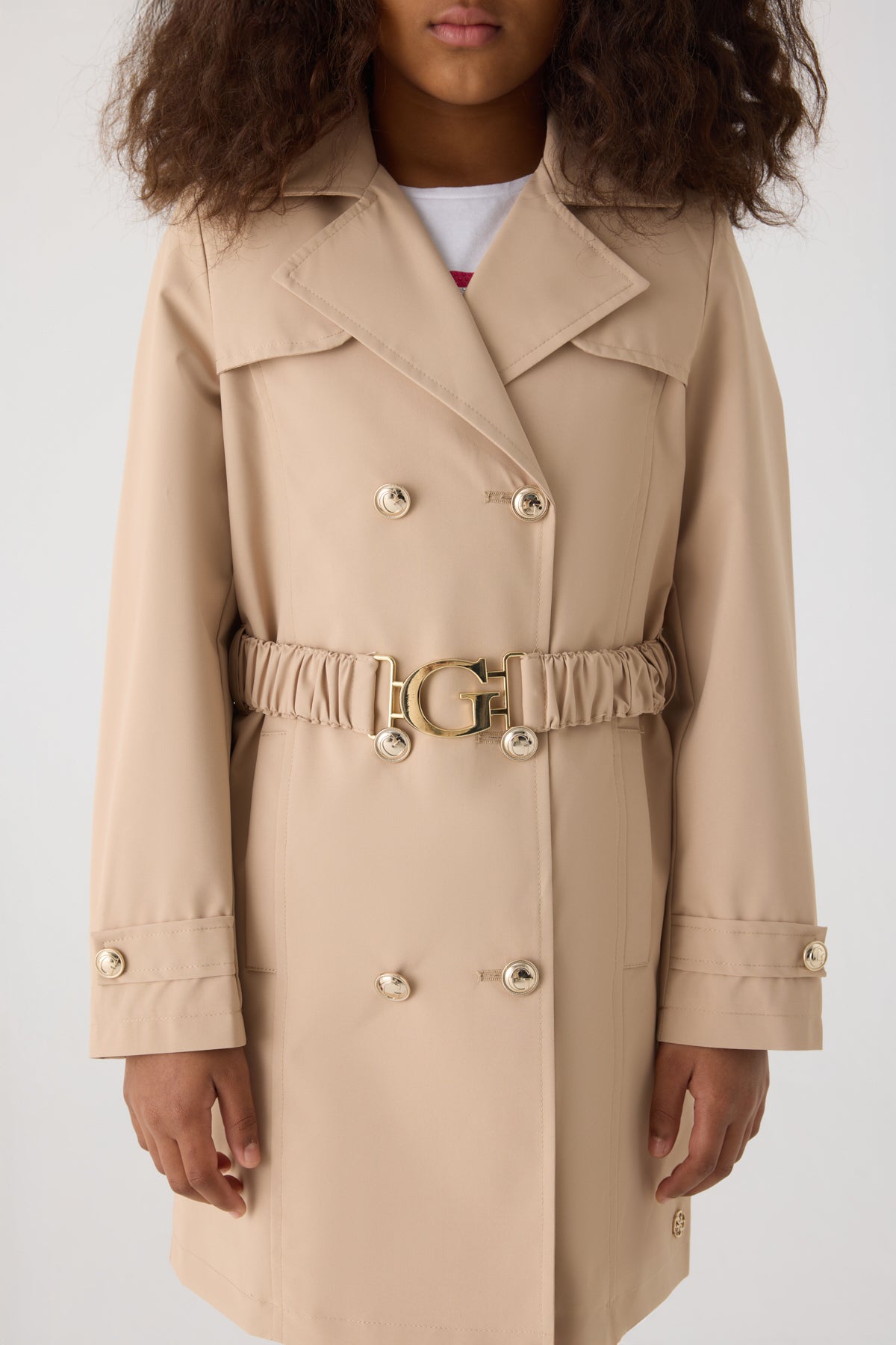 Girl Beige Trench