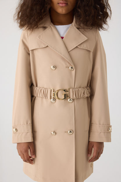 Girl Beige Trench