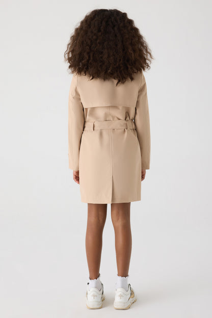 Girl Beige Trench