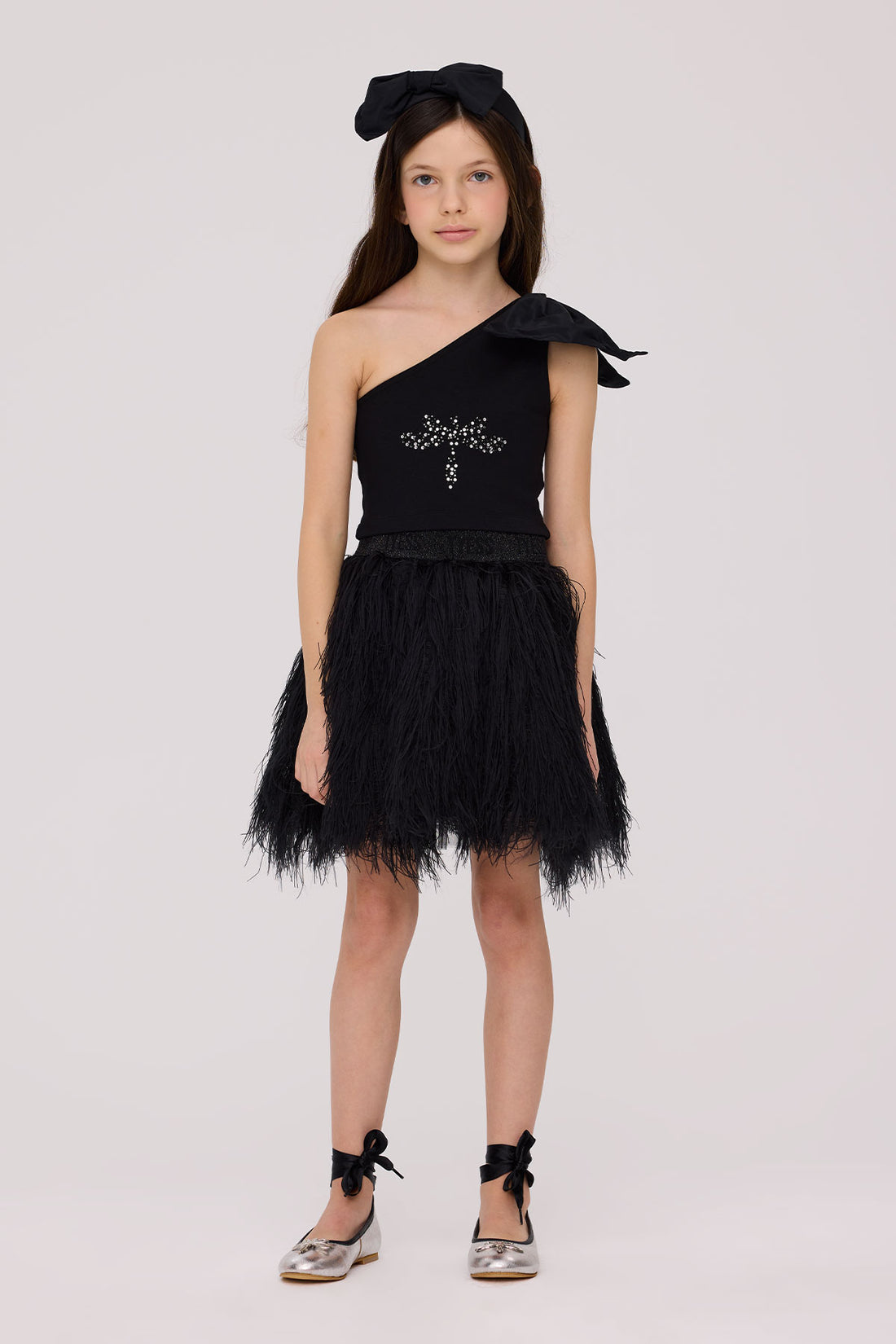 Girl Black Blouse