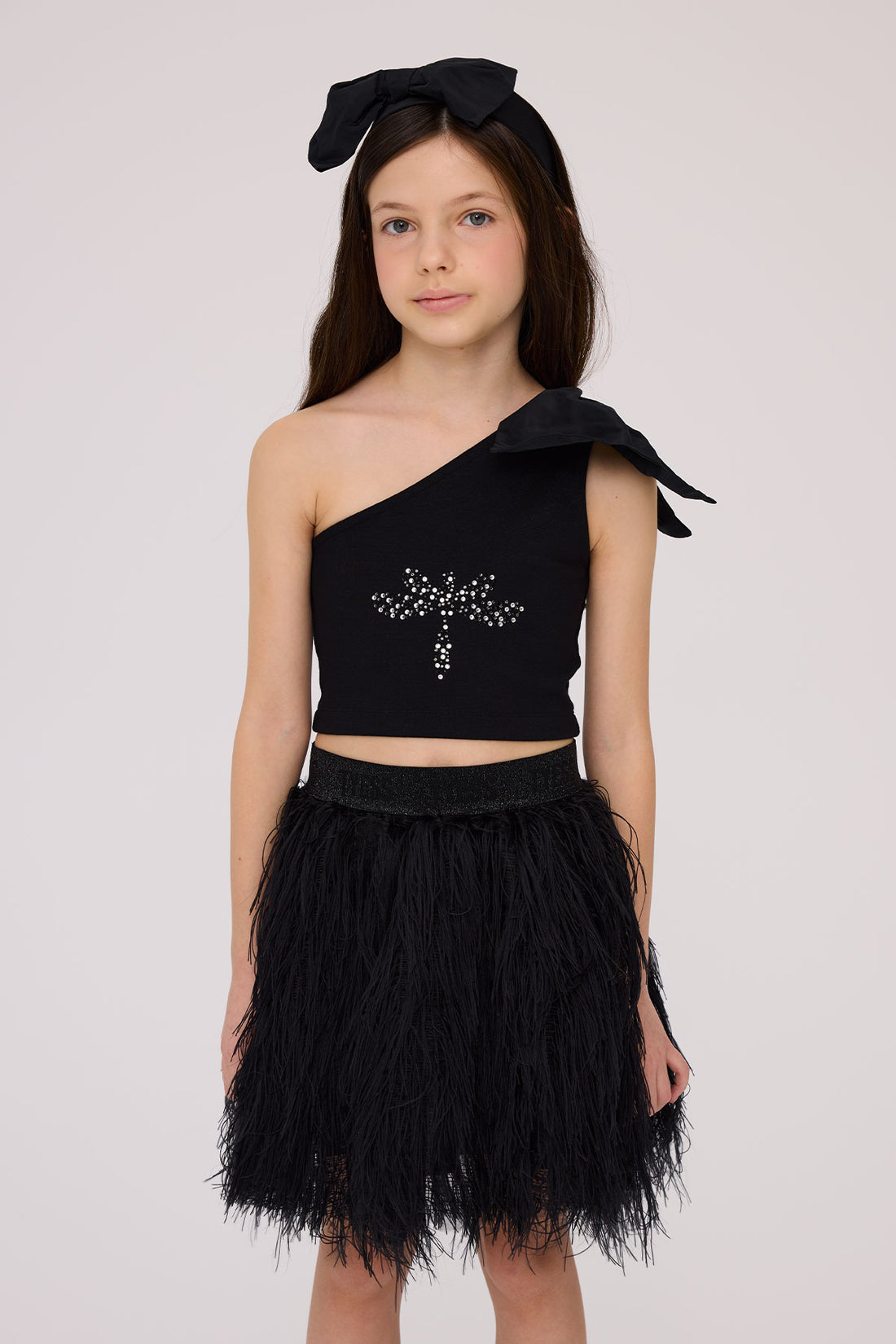 Girl Black Blouse