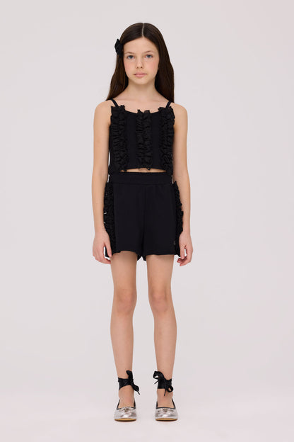 Girl Black Blouse