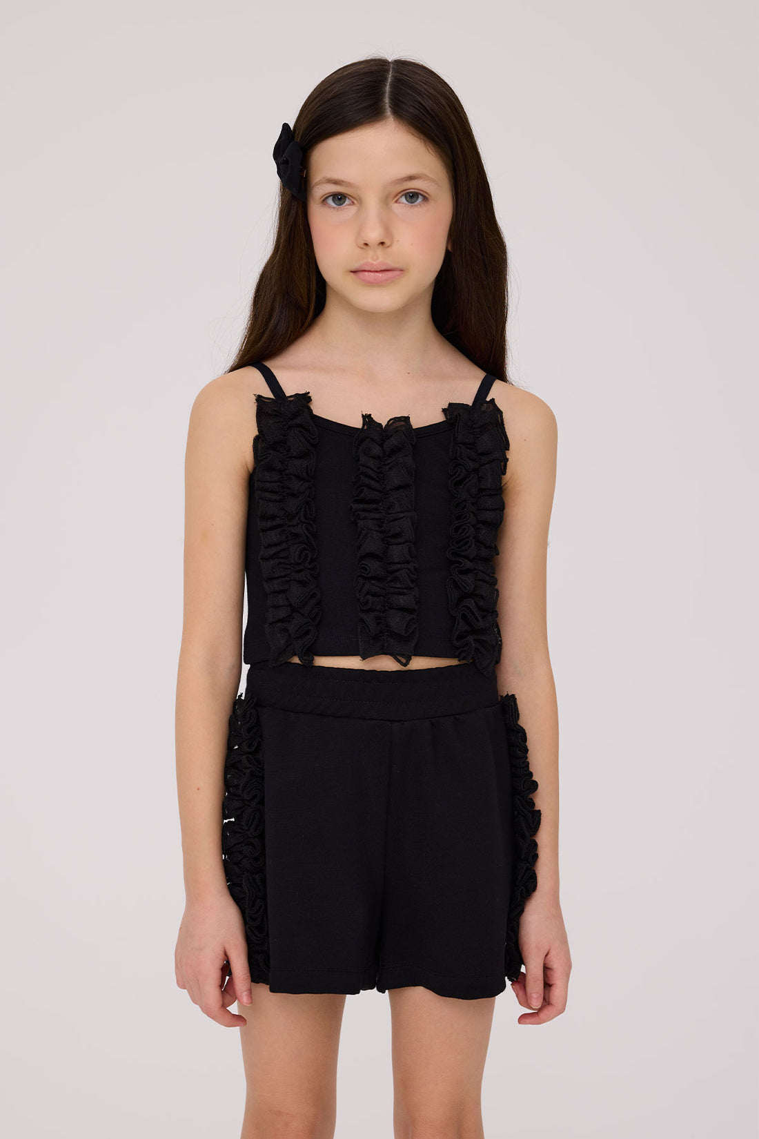 Girl Black Blouse