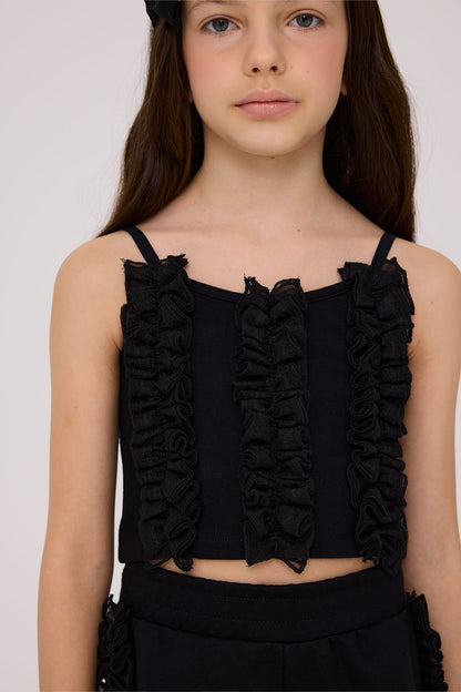 Girl Black Blouse