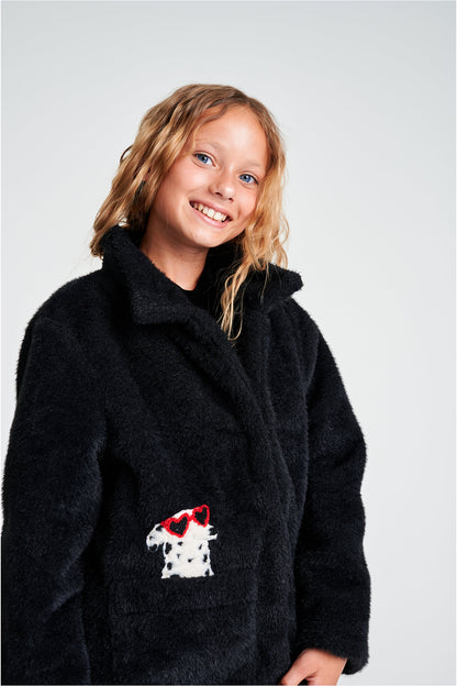 Girl Black Coat