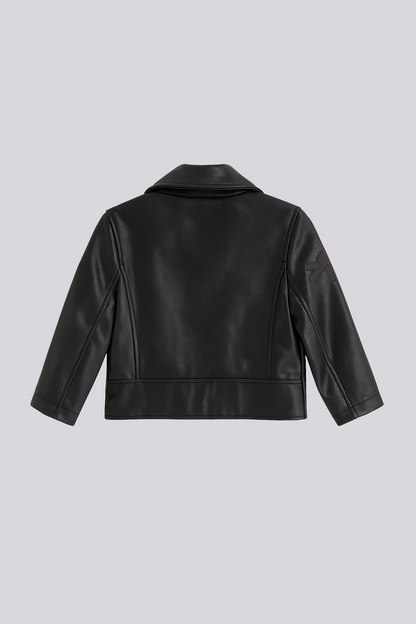 Girl Black Leather Jacket