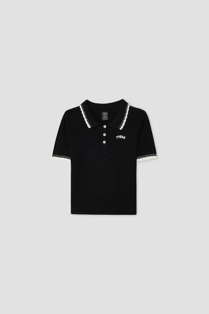 Girl Black Polo