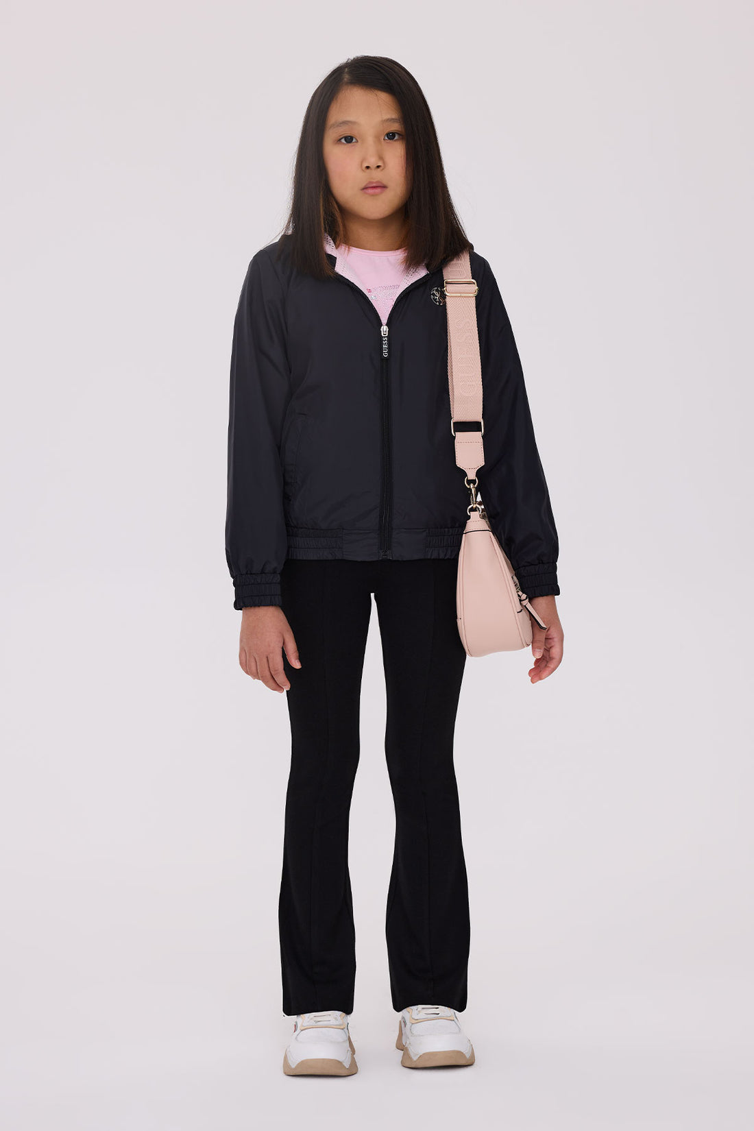 Girl Black Raincoat