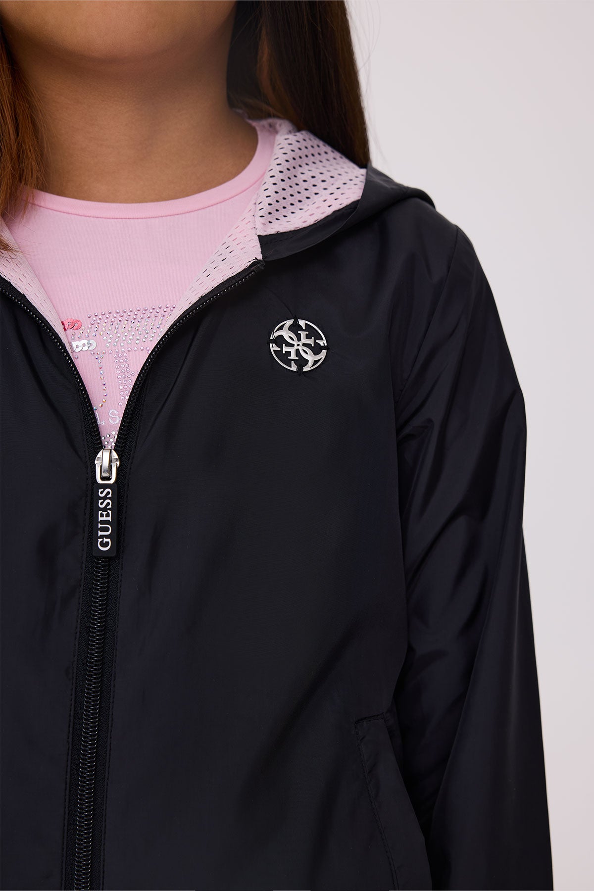 Girl Black Raincoat