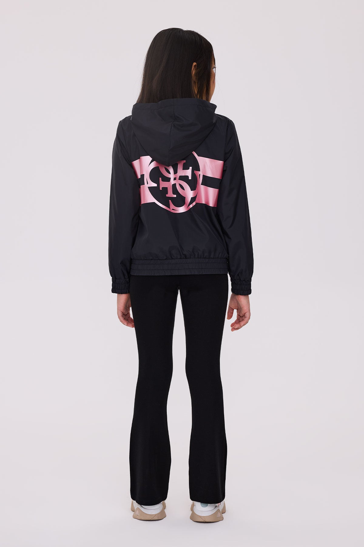 Girl Black Raincoat
