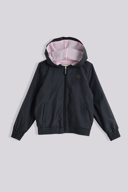 Girl Black Raincoat