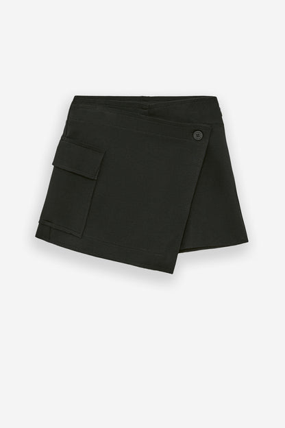 Girl Black Shorts Skirt