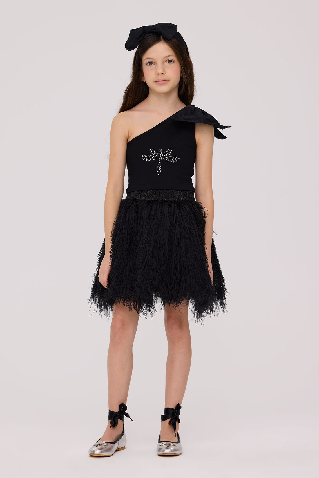 Girl Black Skirt