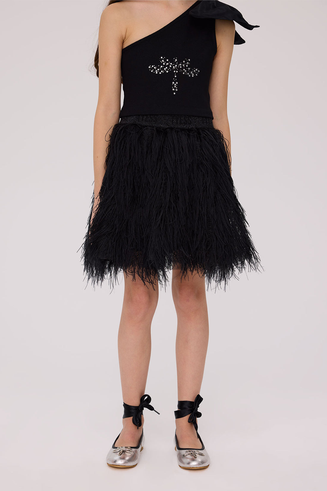 Girl Black Skirt