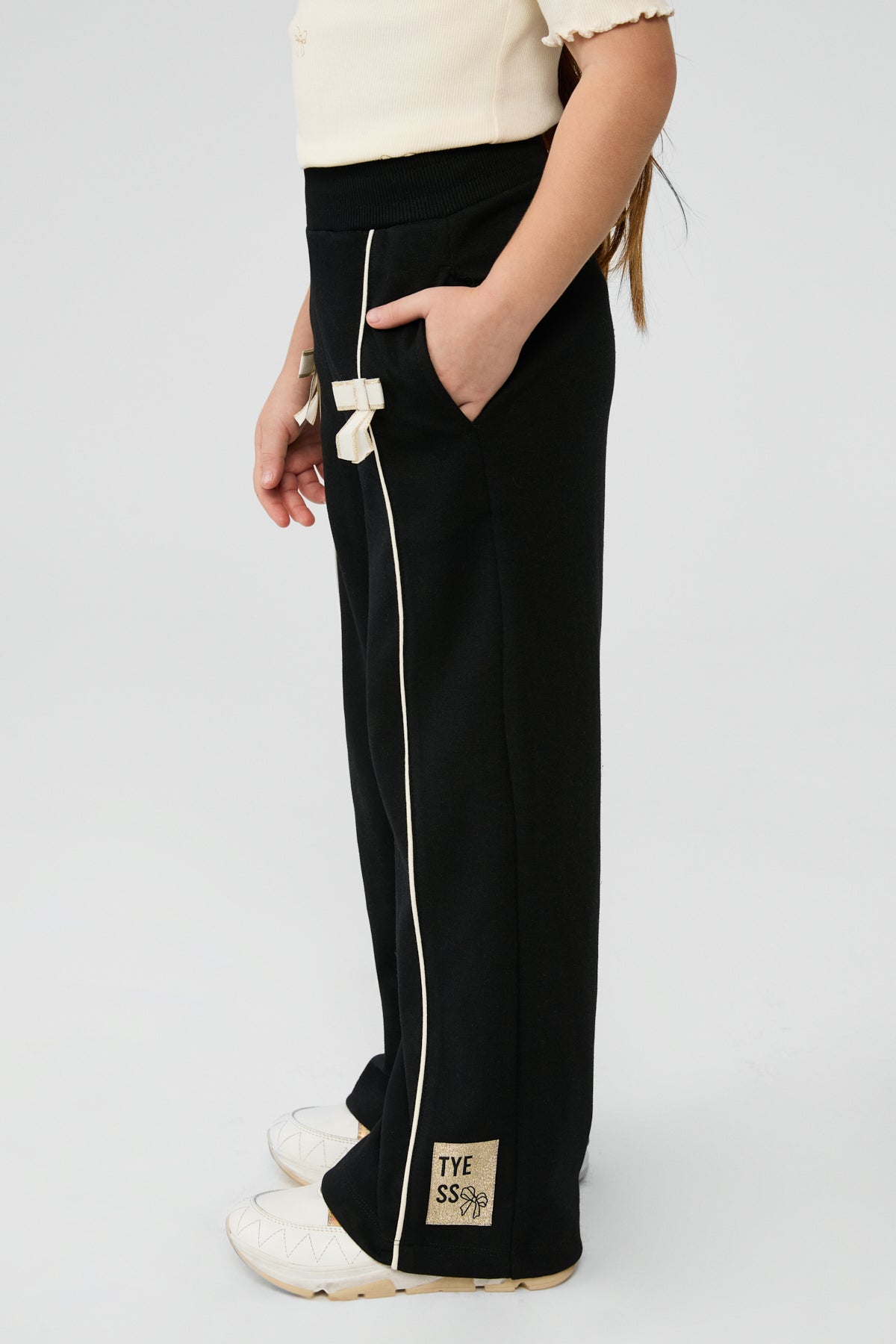 Girl Black Tracksuit Bottom