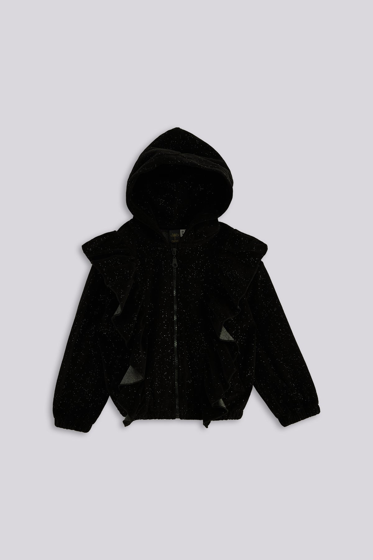 Girl Black Tracksuit Top