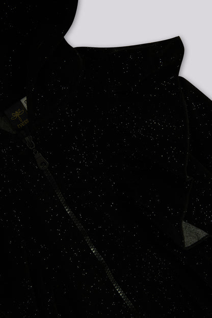 Girl Black Tracksuit Top