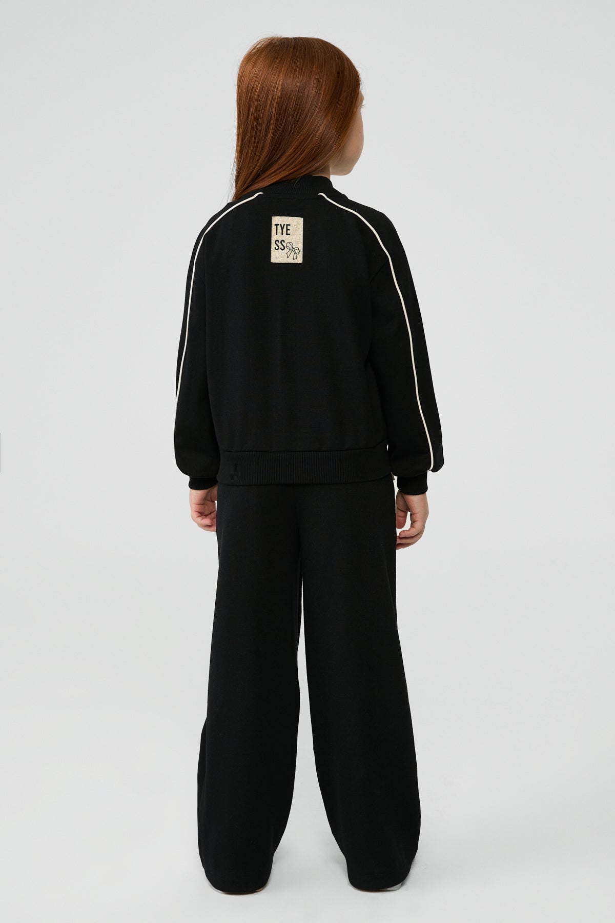 Girl Black Tracksuit Top