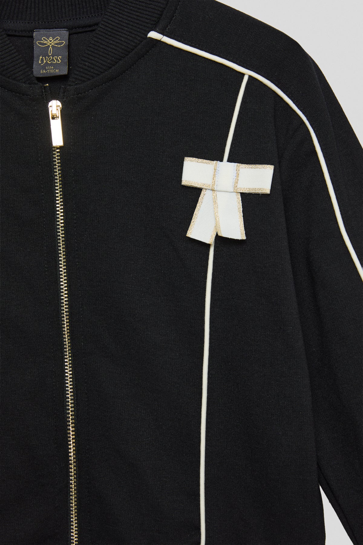 Girl Black Tracksuit Top