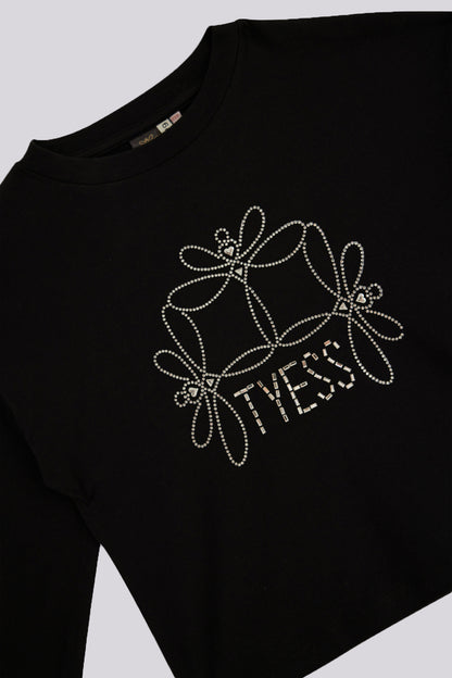 تي شيرت أسود للبنات