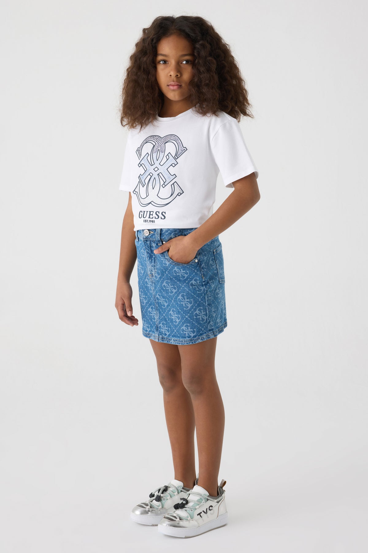 Girl Blue Skirt