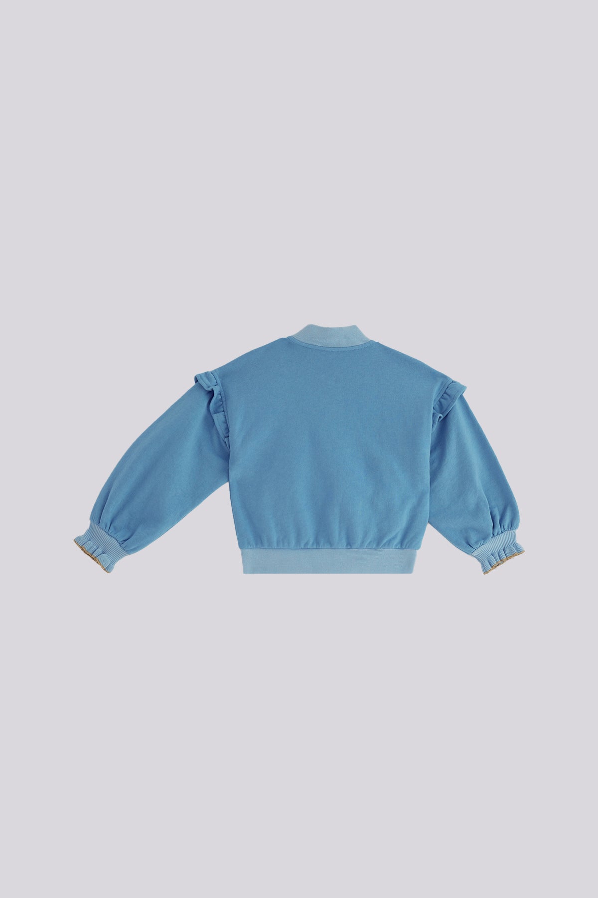 بلوزة رياضية زرقاء للبنات