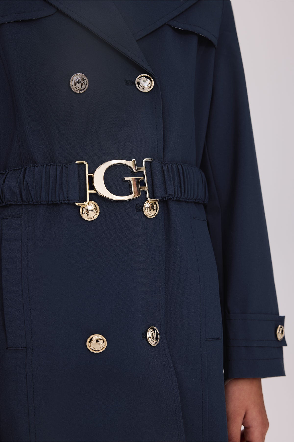 Girl Blue Trench