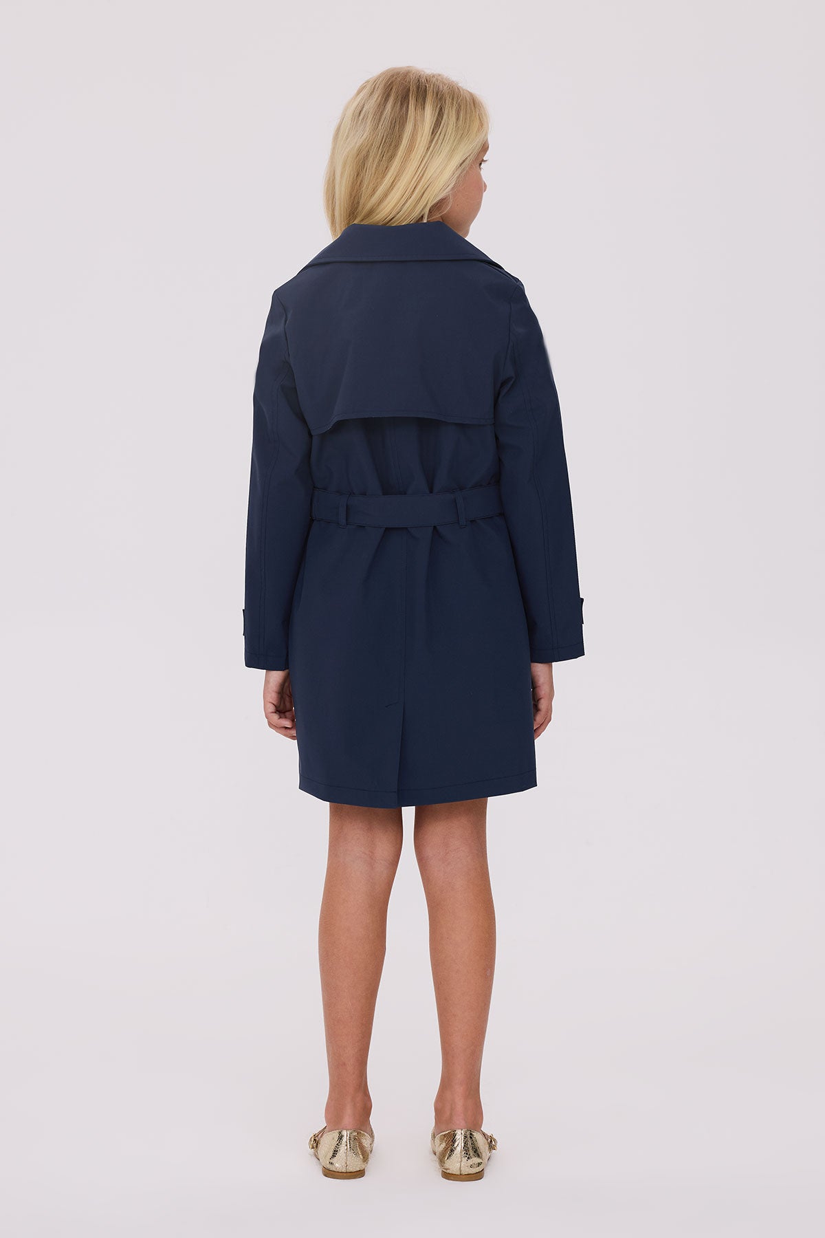 Girl Blue Trench