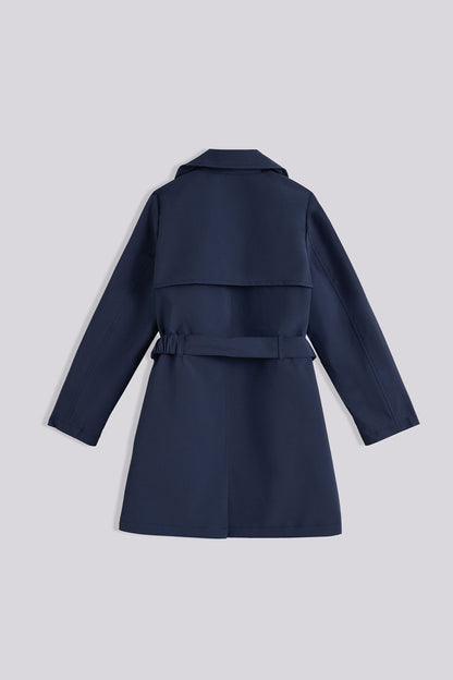 Girl Blue Trench