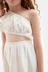 Girl Ecru Dress - BgStore