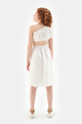 Girl Ecru Dress - BgStore