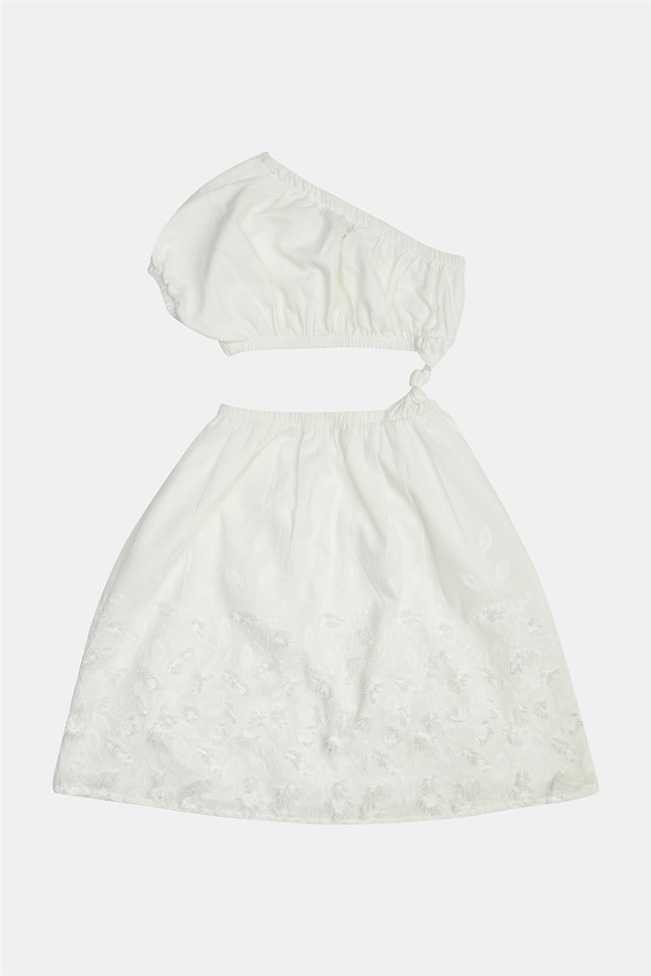 Girl Ecru Dress - BgStore