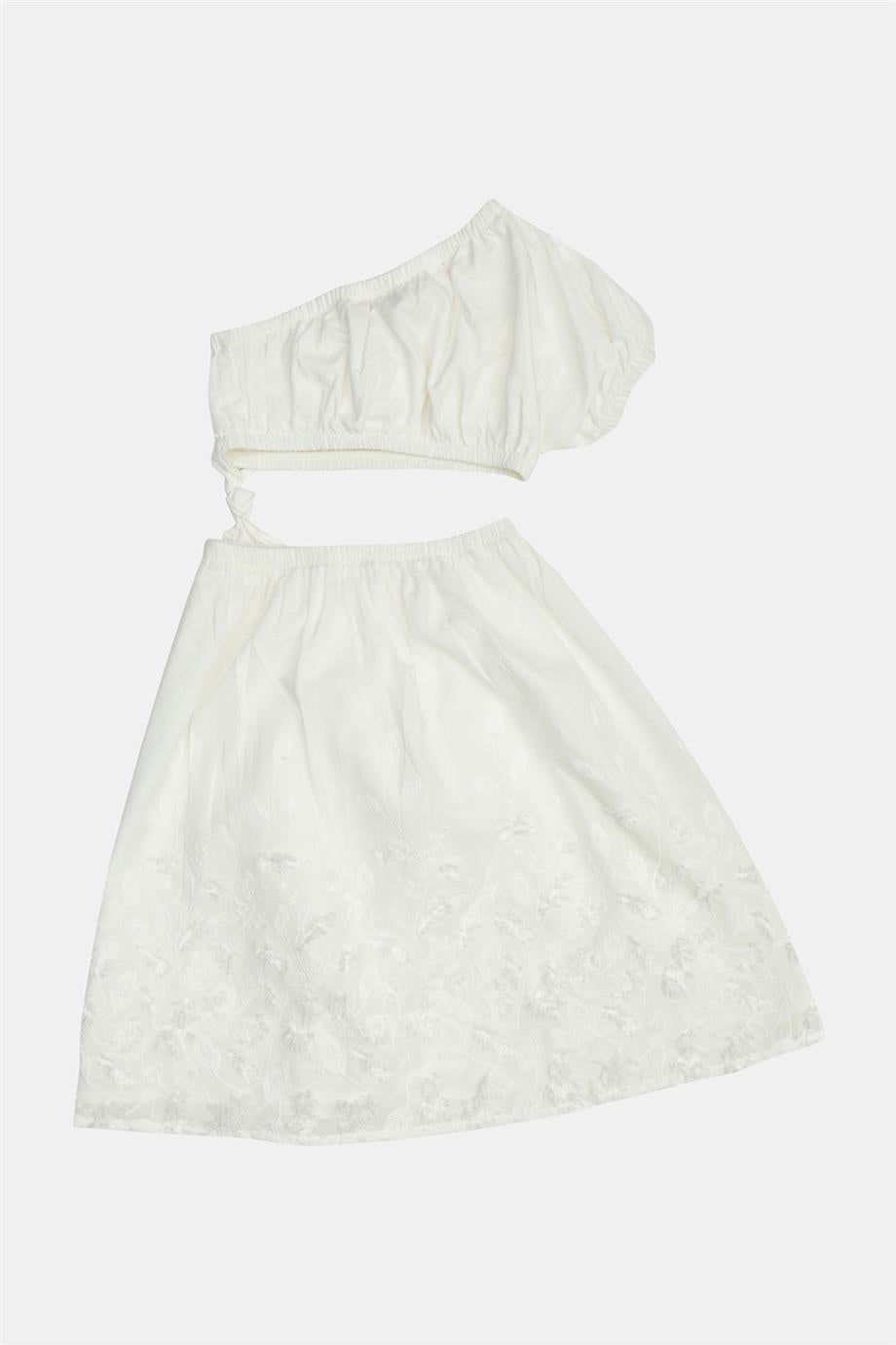 Girl Ecru Dress - BgStore