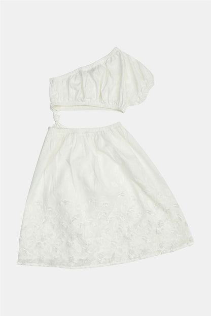 Girl Ecru Dress - BgStore
