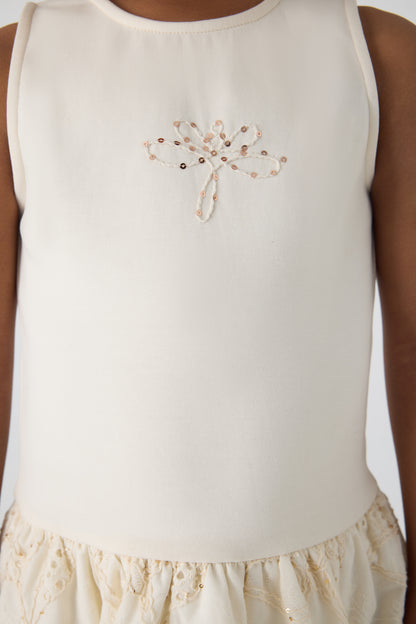Girl Ecru Dress