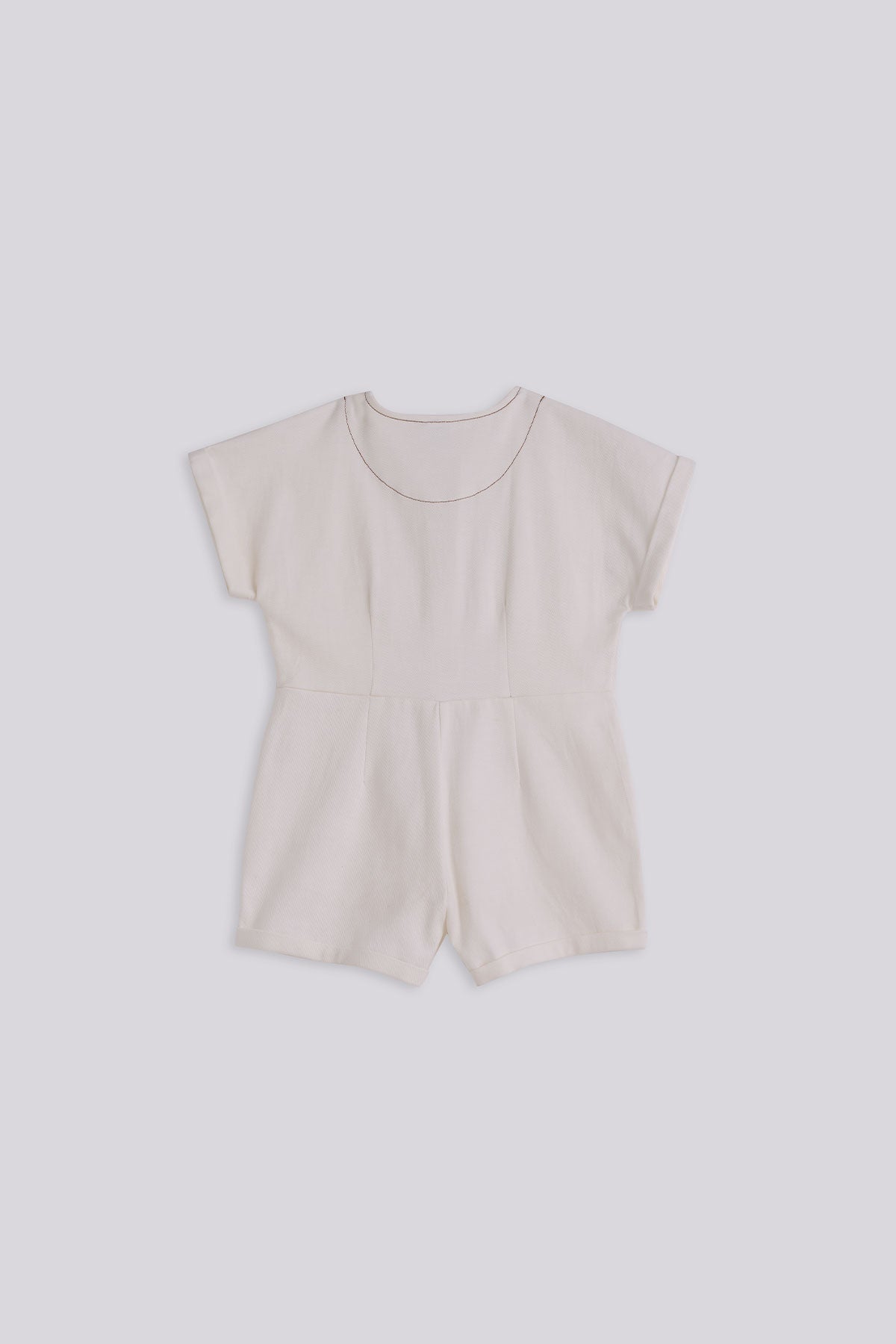 Girl Ecru Overall