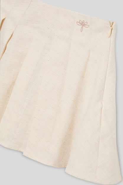 Girl Ecru Shorts Skirt