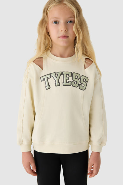 Girl Ecru Sweatshirt