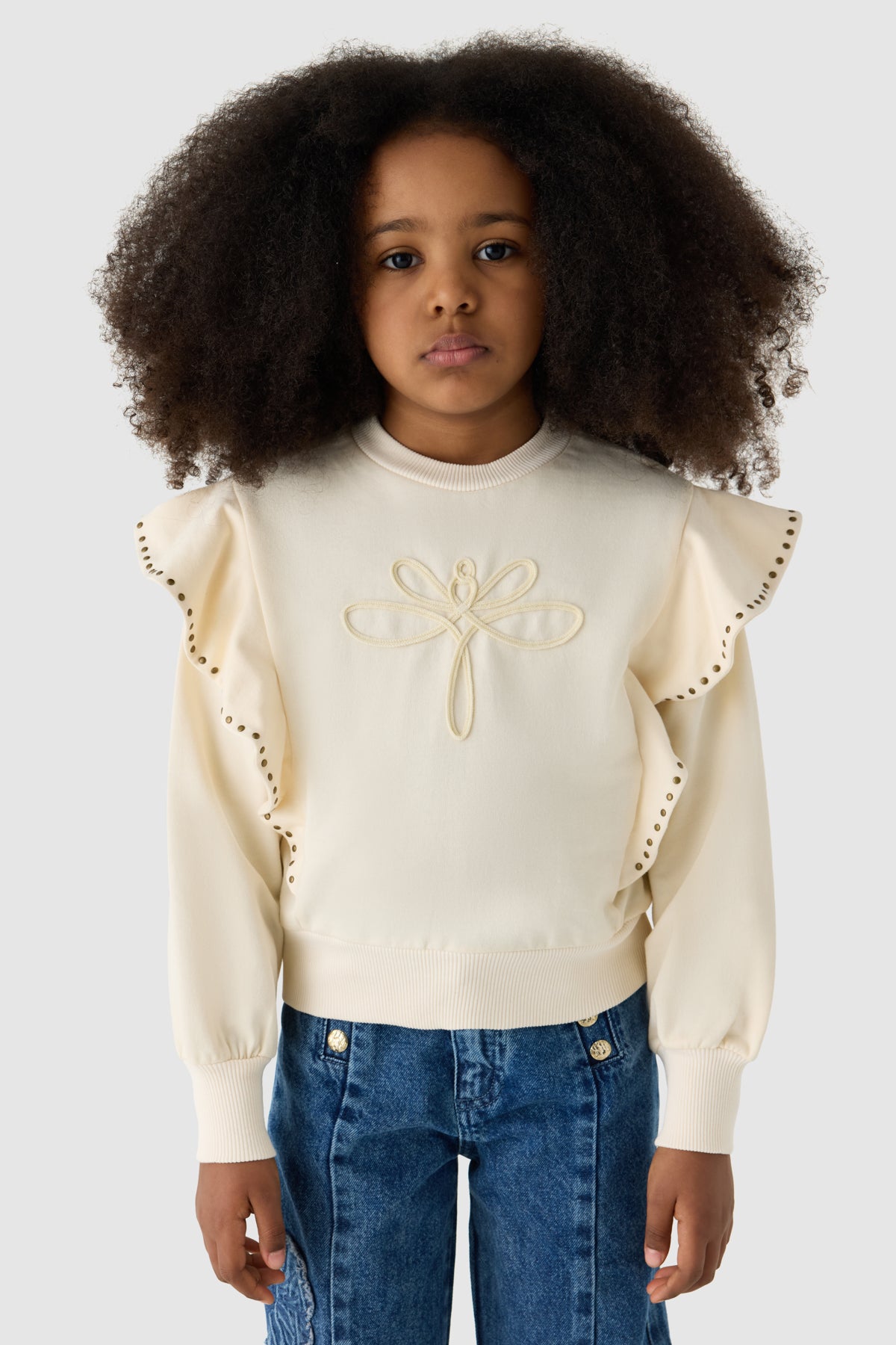 Girl Ecru Sweatshirt