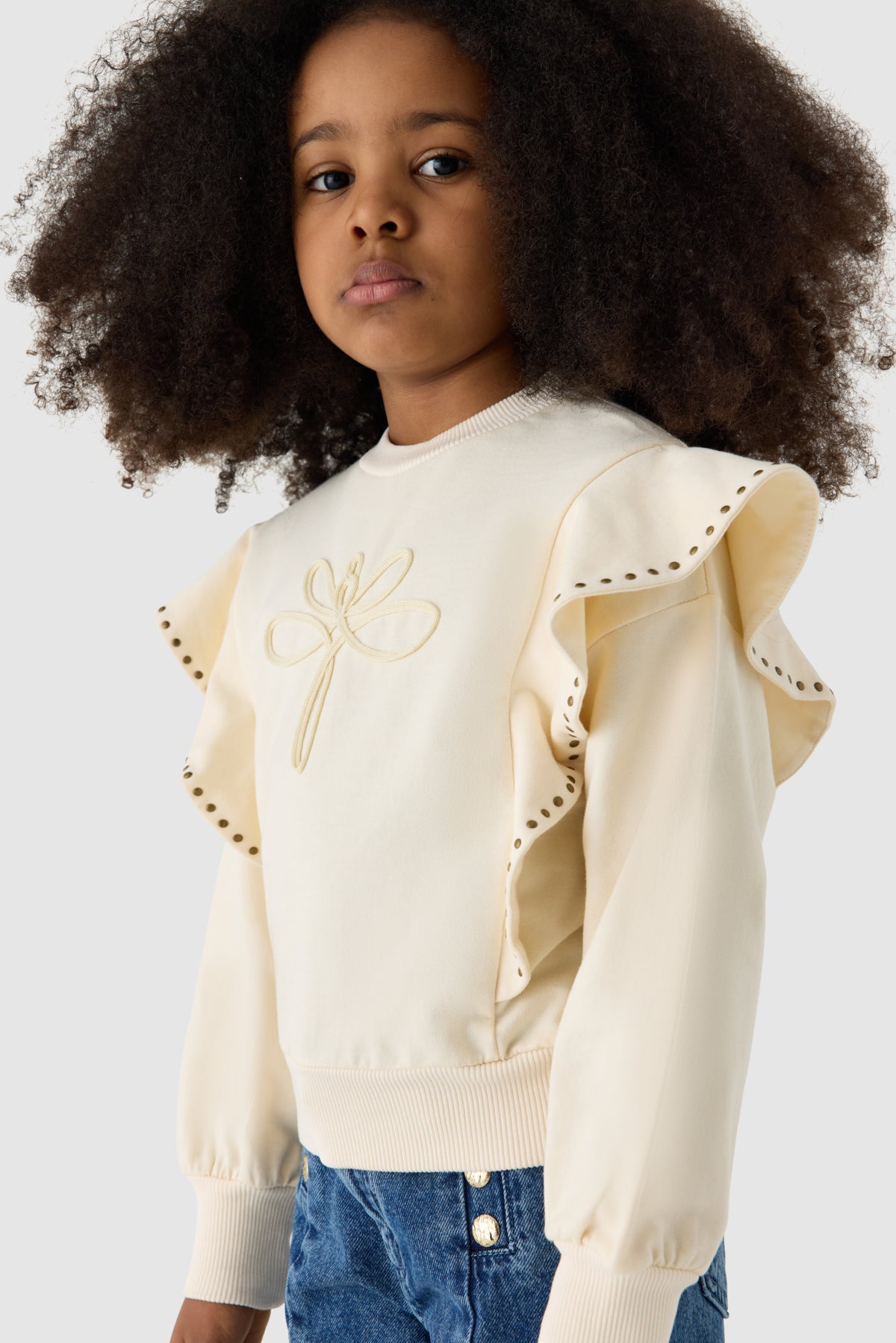 Girl Ecru Sweatshirt