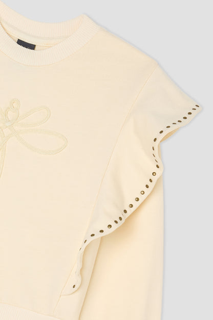 Girl Ecru Sweatshirt