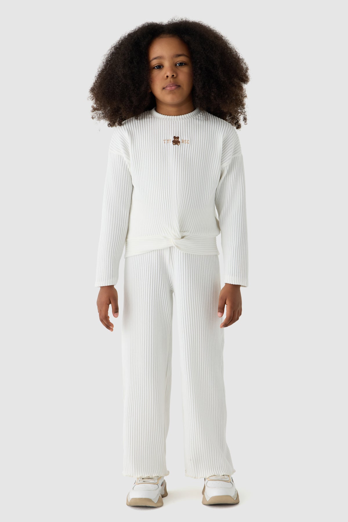 Girl Ecru Tracksuit Set
