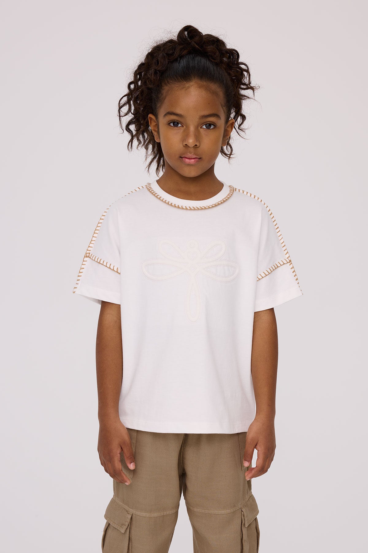 Girl Ecru Tshirt