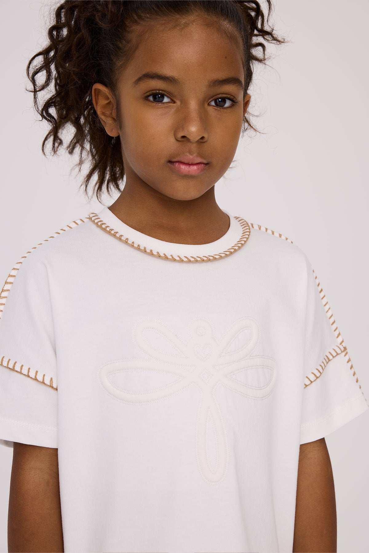 Girl Ecru Tshirt