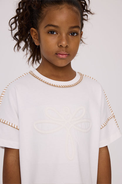 Girl Ecru Tshirt