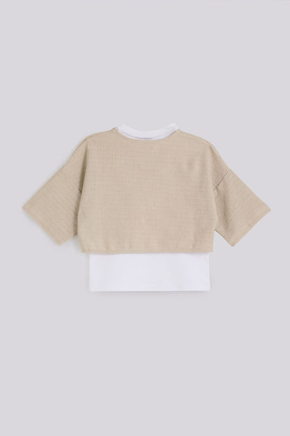 Girl Ecru Tshirt