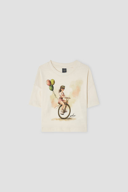 Girl Ecru Tshirt