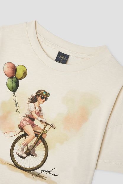 Girl Ecru Tshirt